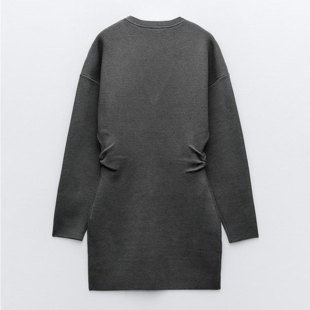 Zara Ruched Waist Knit Dress - Picture 14 of 15
